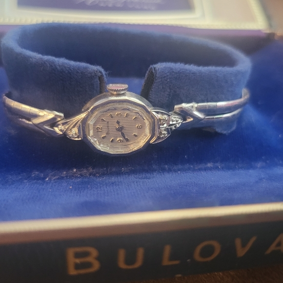Antique BULOVA WG Diamond WATCH